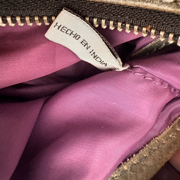 Barney’s New York Two Tone Grey Top Handle Leather Handbag - Picture 8 of 9